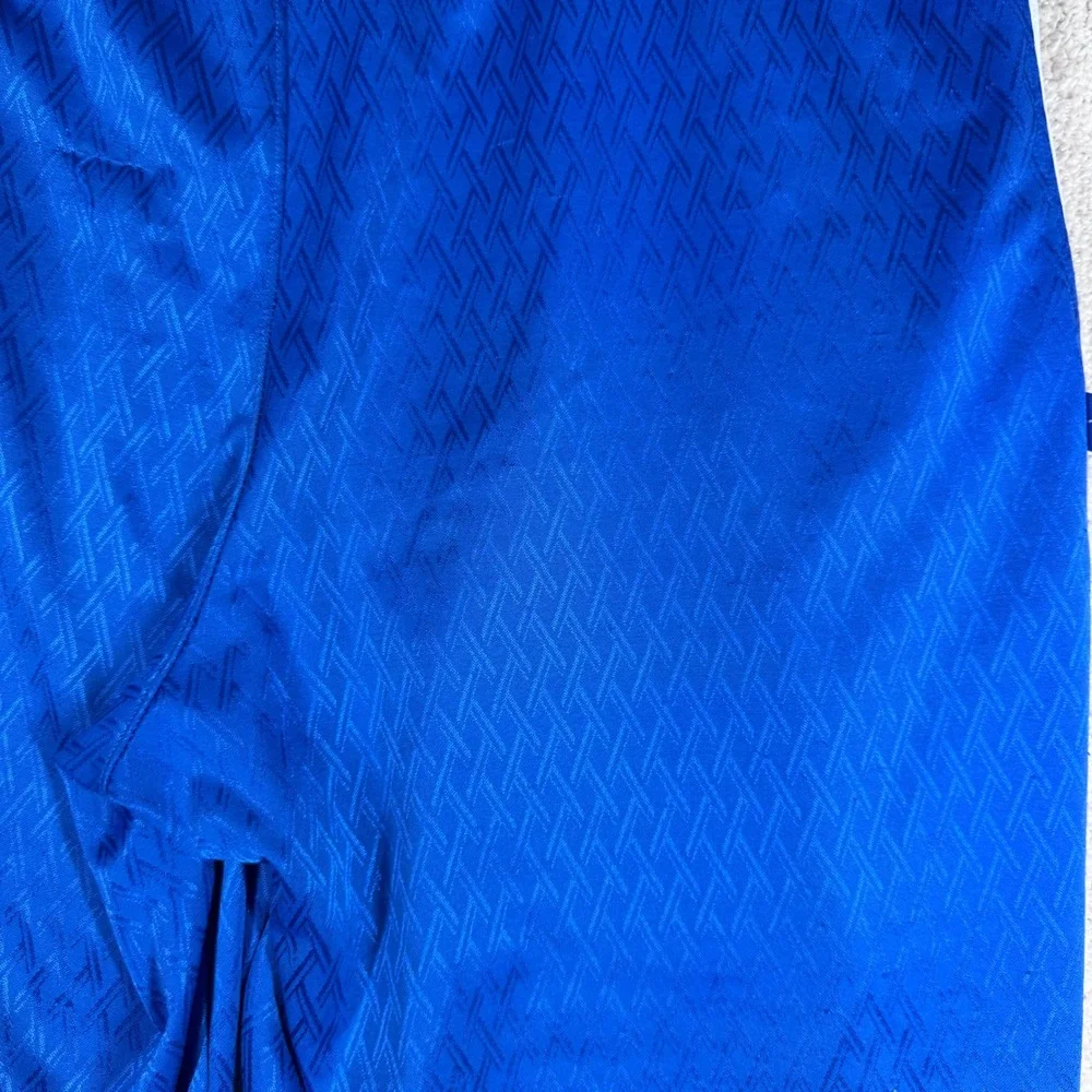 Nike Basketball Shorts Mens Large Blue Black White Geometric Pattern Swoosh Logo